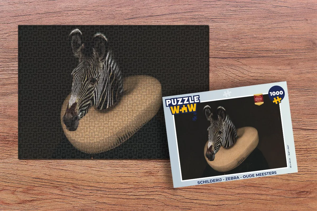 PuzzleWow Zebra Oude Meesters Legpuzzel 1000 Stuks - Multicolor