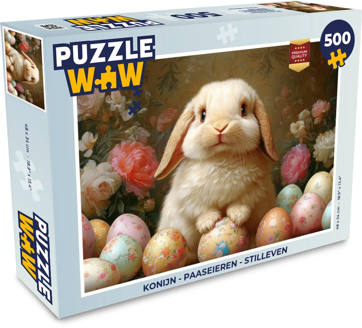 PuzzleWow Konijn Paaseieren Legpuzzel 500 Stuks - MPN 8721172700537