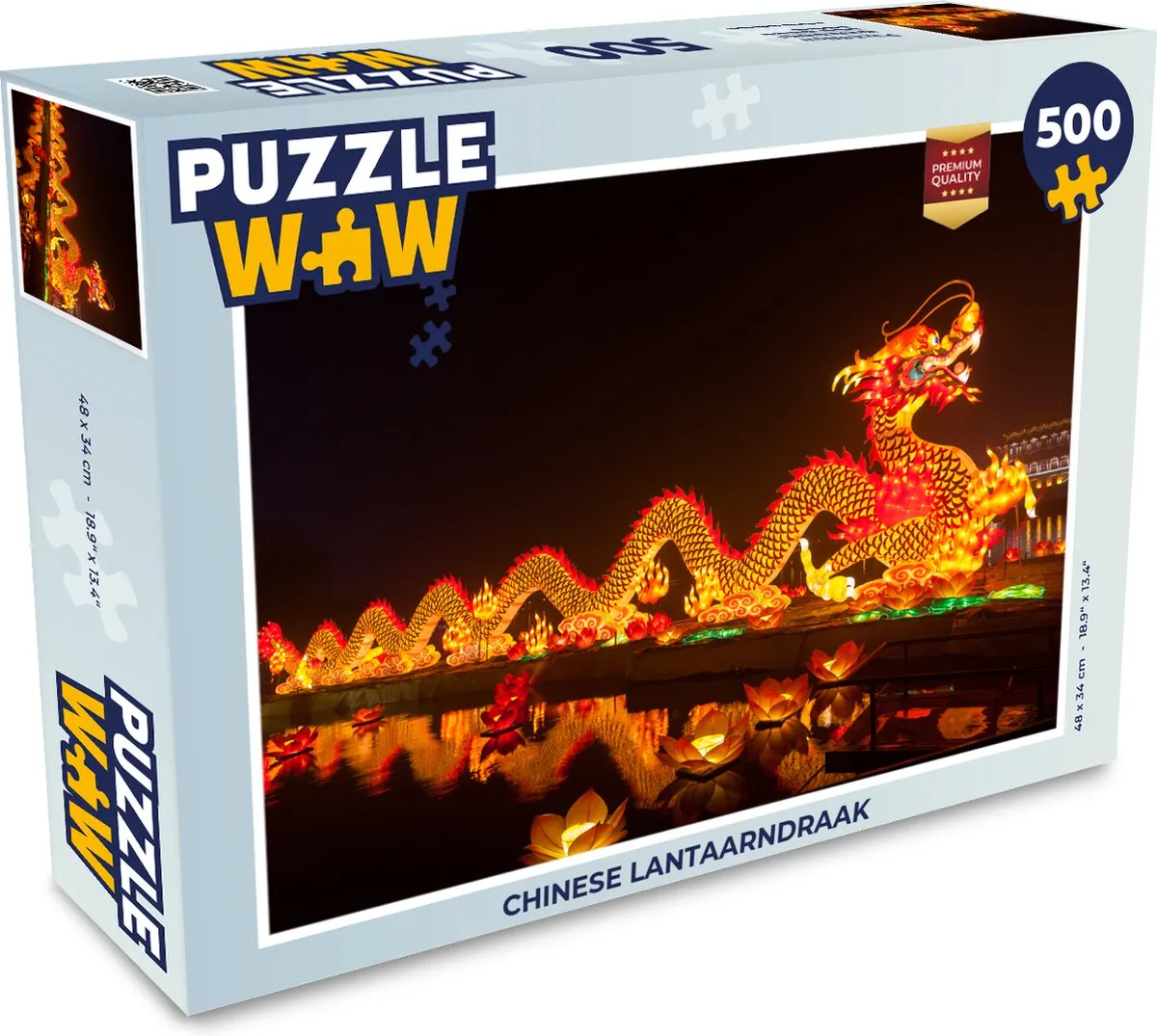 PuzzleWow Chinese Lantaarndraak Legpuzzel 500 Stuks