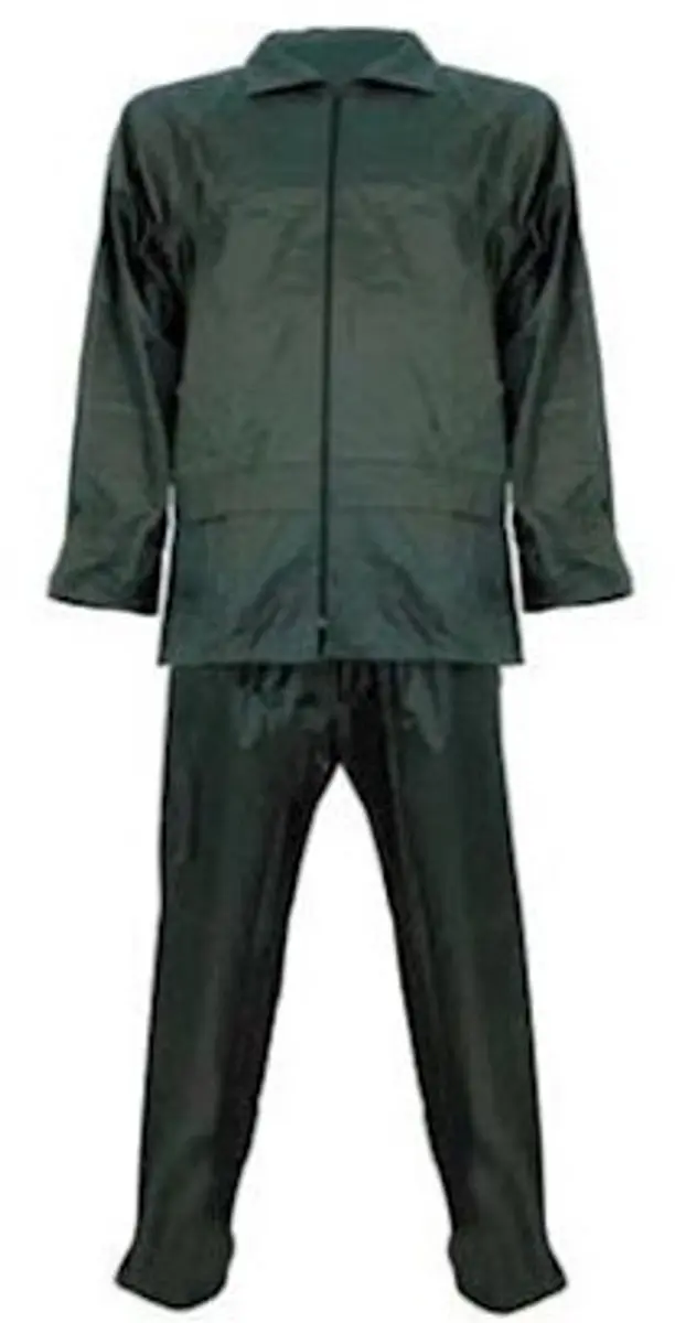 Regenpak polyester/PVC 2-delig groen maat XXL