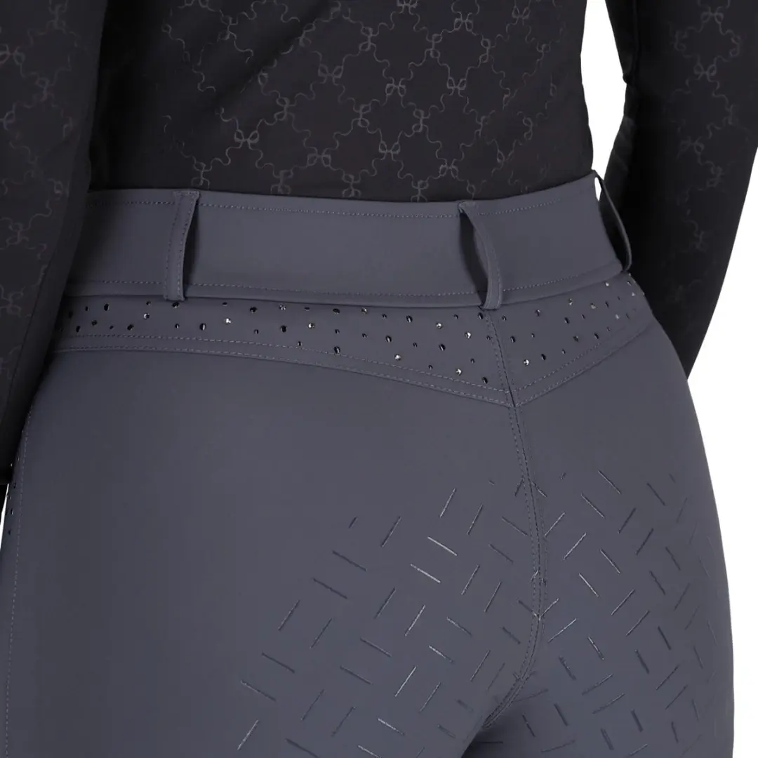QHP Livora Full Grip Paardrijbroek 34 - Grijs