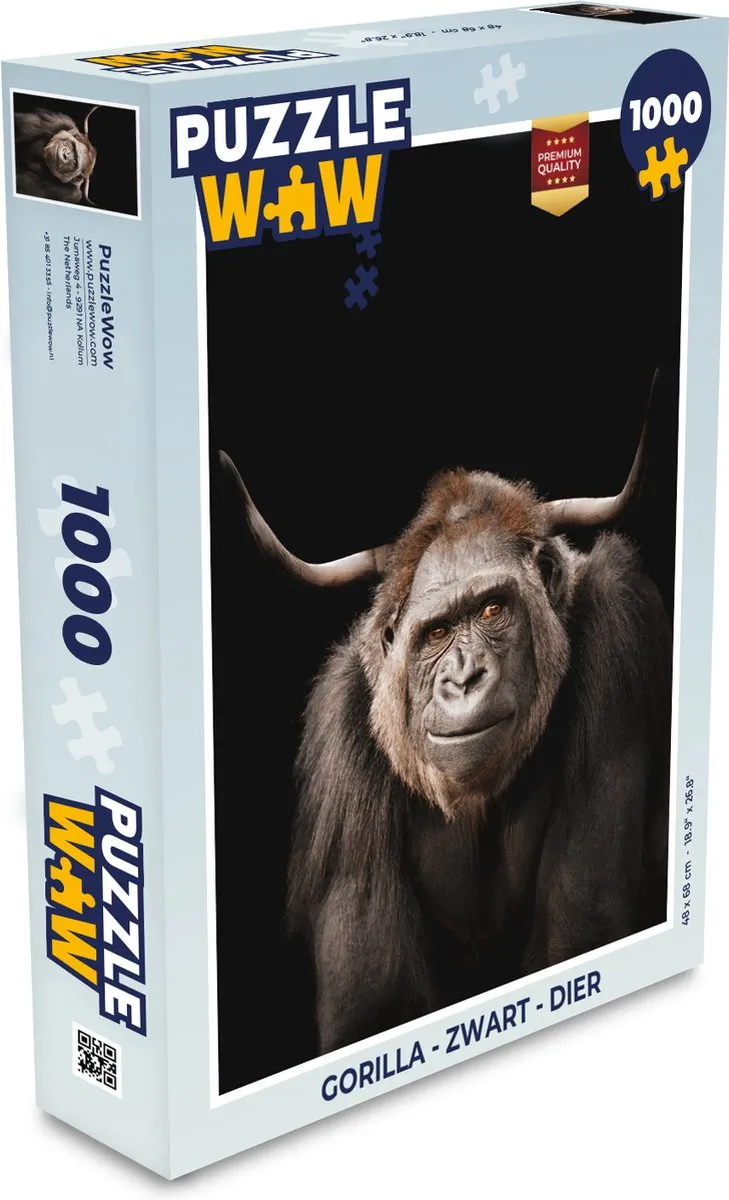 PuzzleWow Gorilla Legpuzzel 1000 Stuks