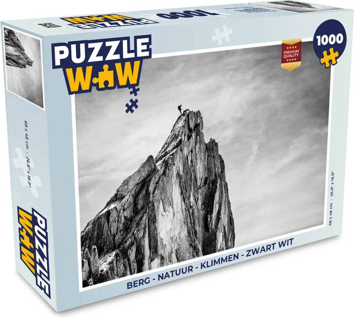 PuzzleWow Berg Natuur Klimmen Puzzel 1000 Stuks - Multicolor