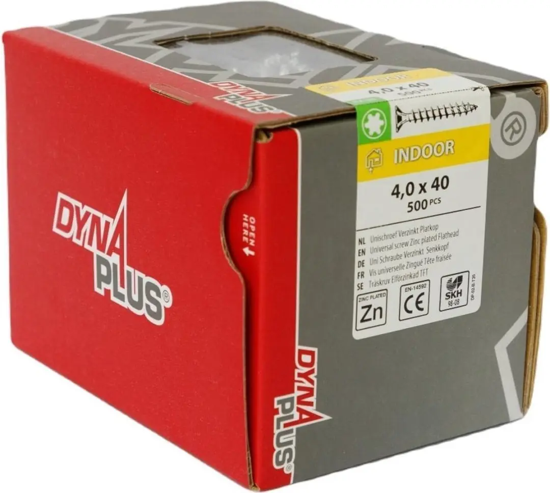 Dynaplus Unischroeven Torx 20 4x40mm - 500 Stuks - Verzinkt - afbeelding 5 van 5
