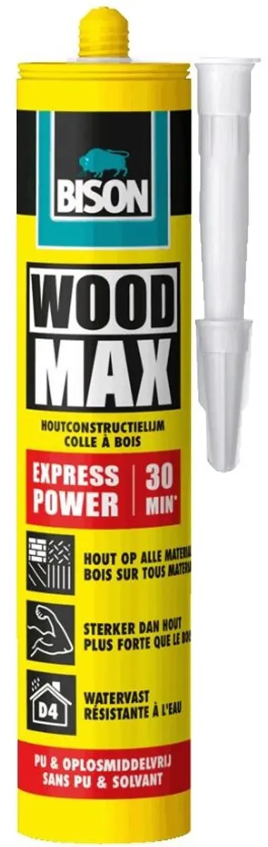 Bison Wood Max® Express Power koker 380 g, extreem snel, voor alle houtsoorten,