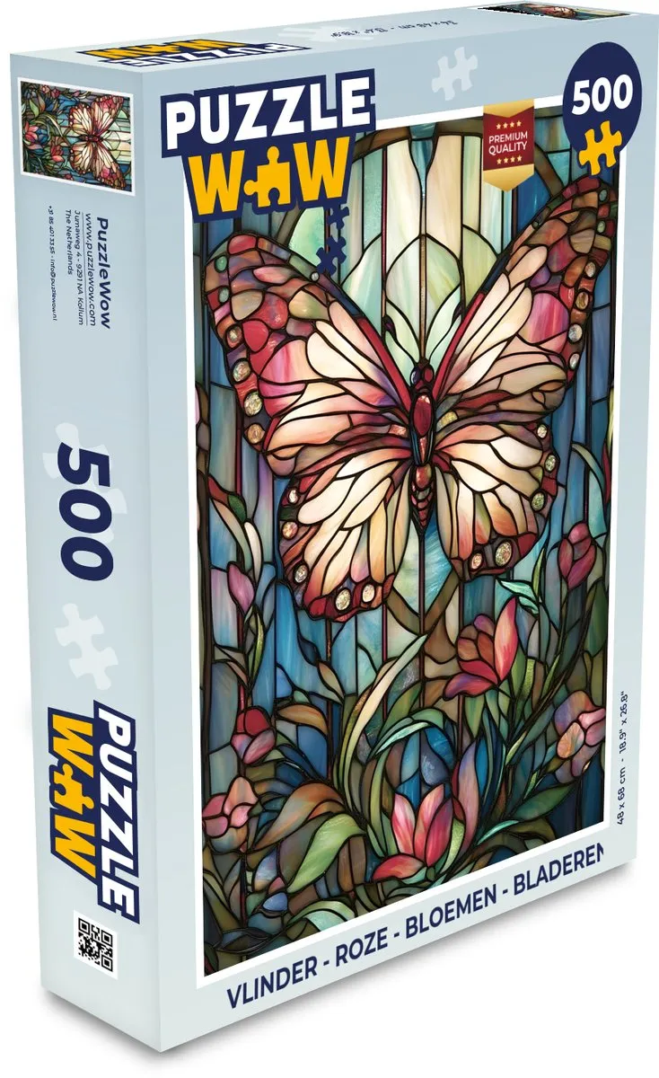 PuzzleWow Vlinder Mozaïek Legpuzzel 500 Stuks