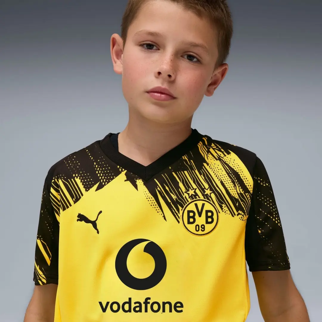 PUMA BVB Thuis shirt Replica Jr 140 - Geel/Zwart - afbeelding 2 van 6