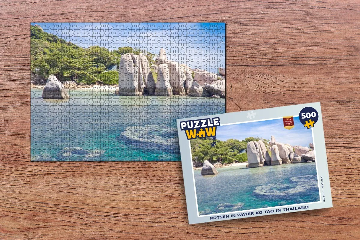 PuzzleWow Legpuzzel Ko Tao Thailand 500 Stuks - Multicolor