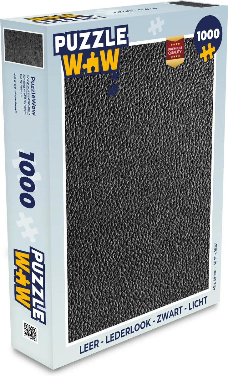 PuzzleWow Legpuzzel 1000 Stuks - Lederlook Multicolor
