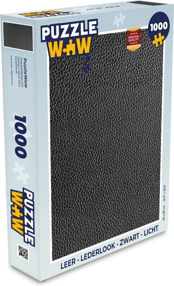 PuzzleWow Legpuzzel 1000 Stuks - Lederlook Multicolor