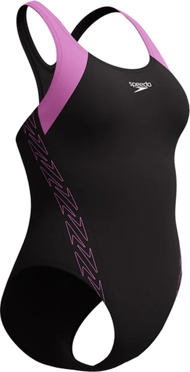 Speedo Hyperboom Splice Racerback Dames Sportbadpak - Zwart/Paars