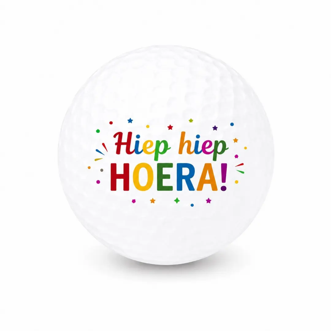 Golfballen Hiep Hiep Hoera Meerkleurig