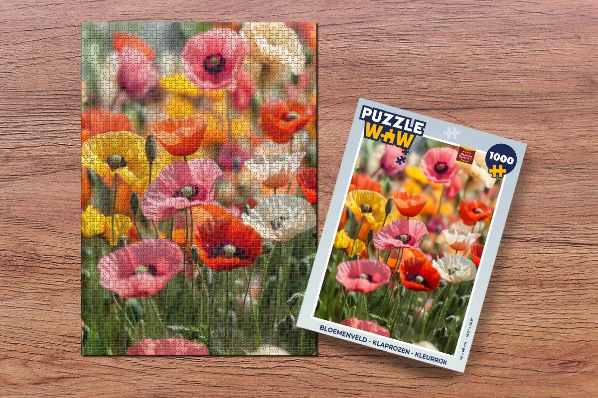 PuzzleWow Bloemenveld Klaprozen Legpuzzel 1000 Stuks - MPN 8721173240834