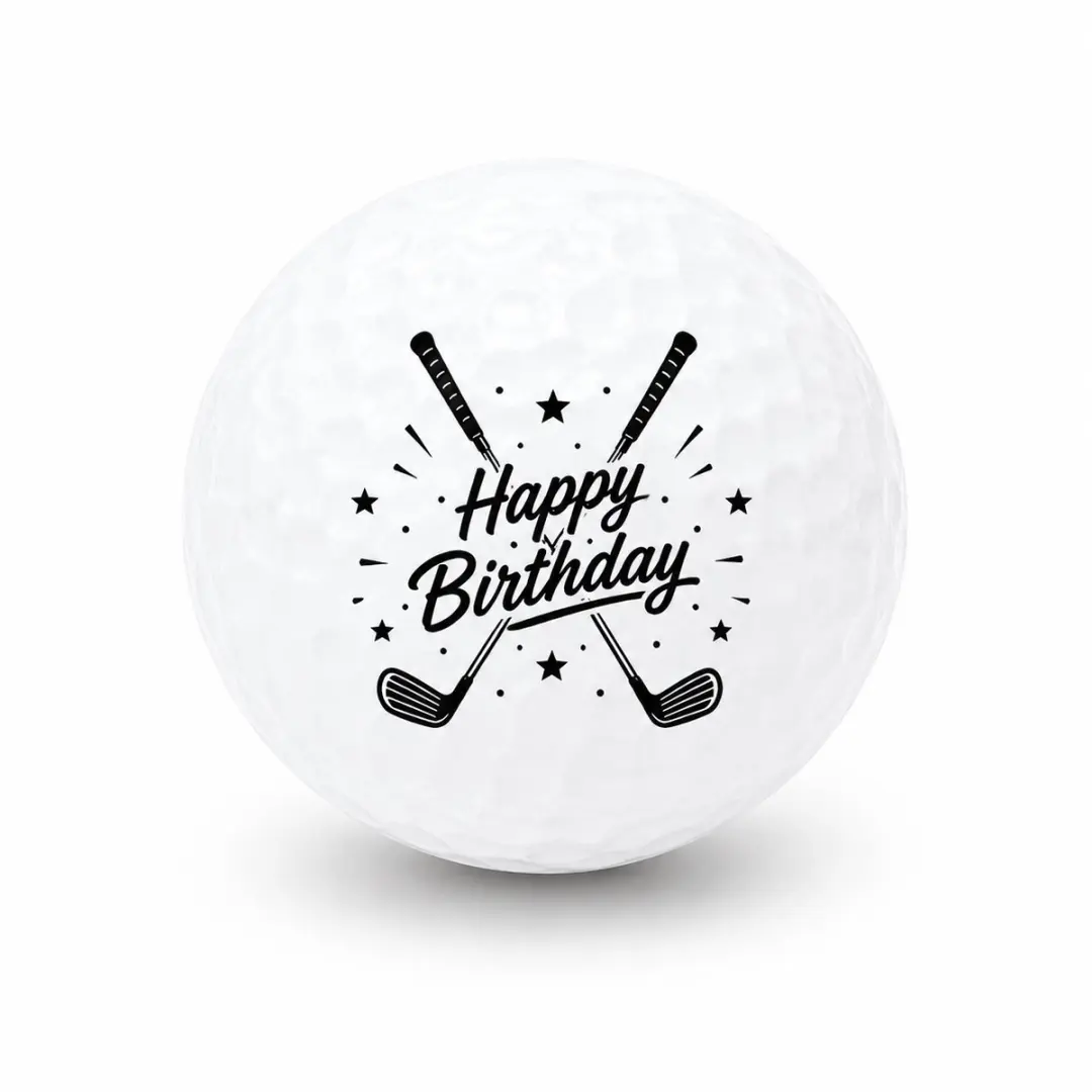 Golfballen Happy Birthday