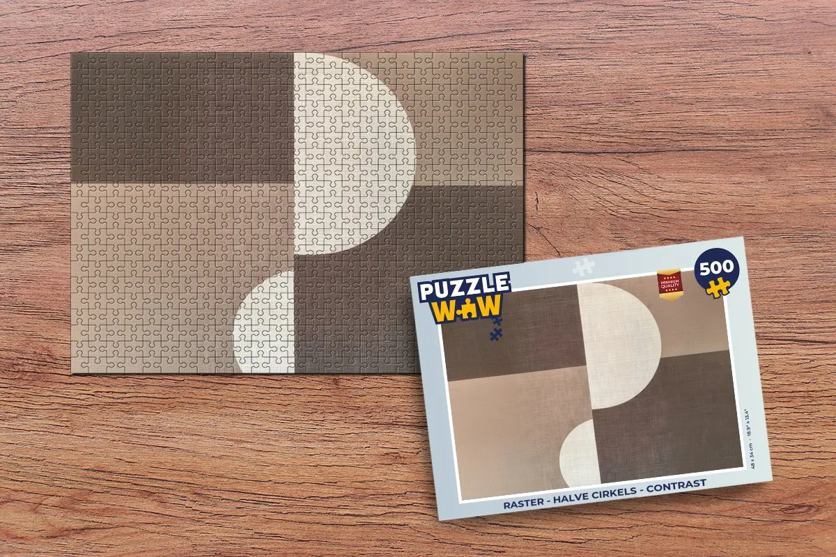 PuzzleWow Halve Cirkels Legpuzzel 500 Stuks - Contrast