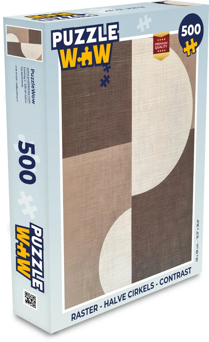 PuzzleWow Halve Cirkels Legpuzzel 500 Stuks - Contrast