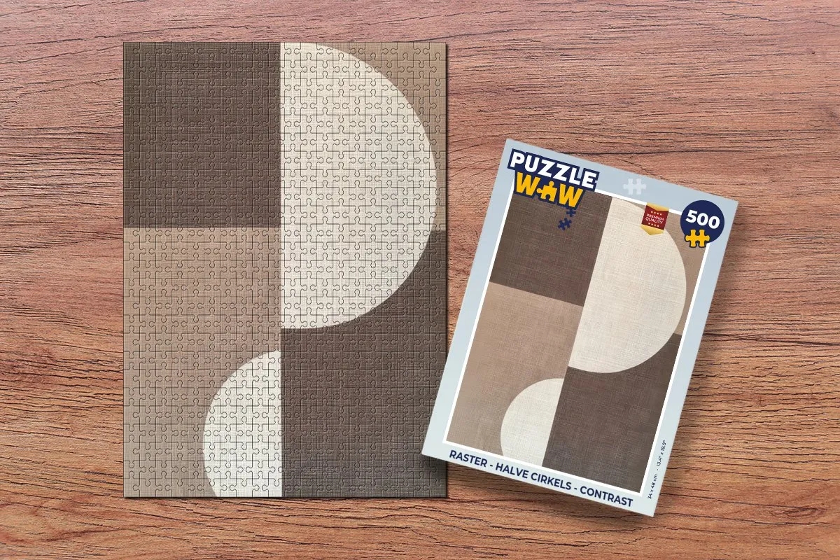 PuzzleWow Halve Cirkels Legpuzzel 500 Stuks - Contrast