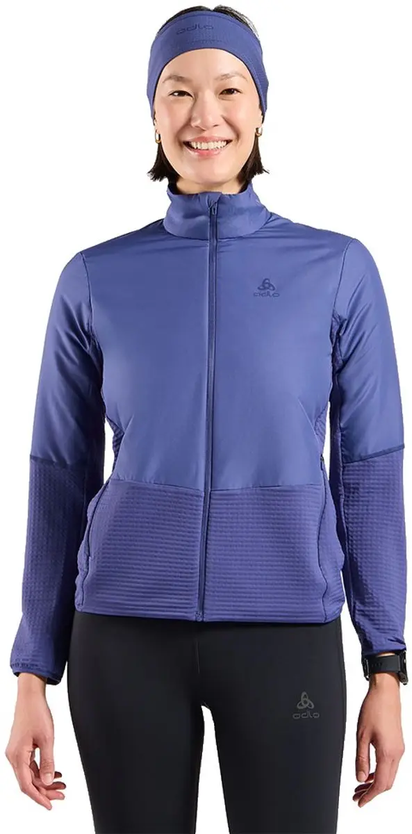 Odlo Essential Insulator Hybrid Jas Blauw L Vrouw