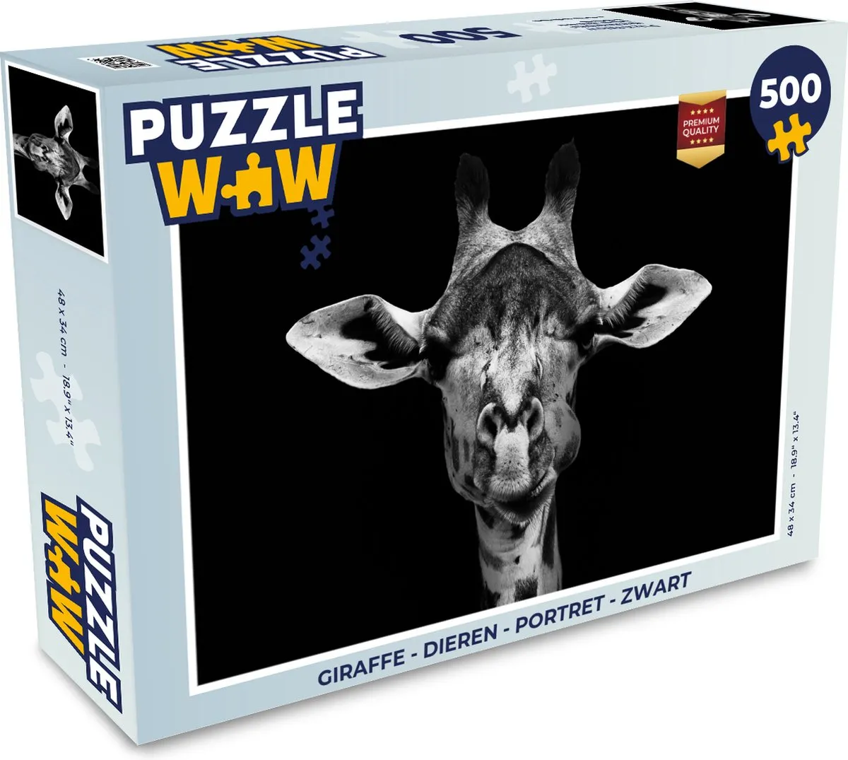 PuzzleWow Giraffe Legpuzzel 500 Stuks - Multicolor