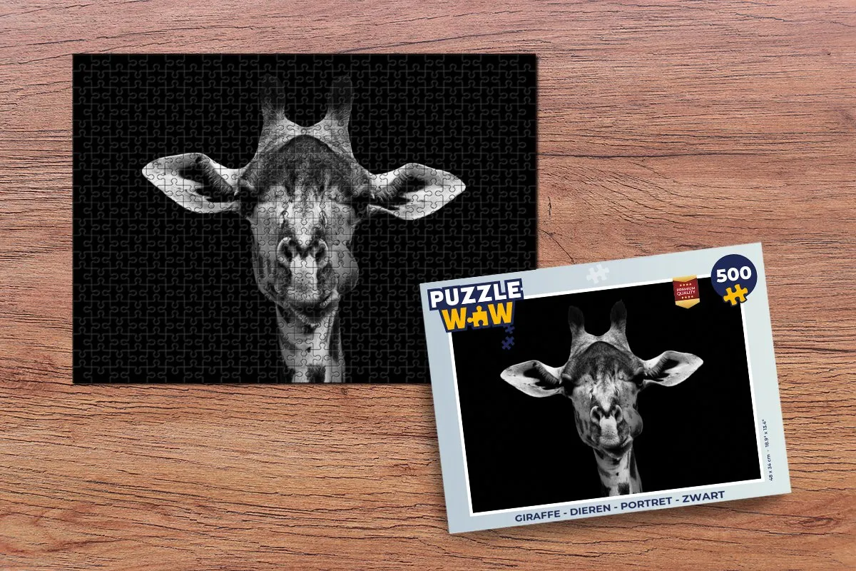 PuzzleWow Giraffe Legpuzzel 500 Stuks - Multicolor