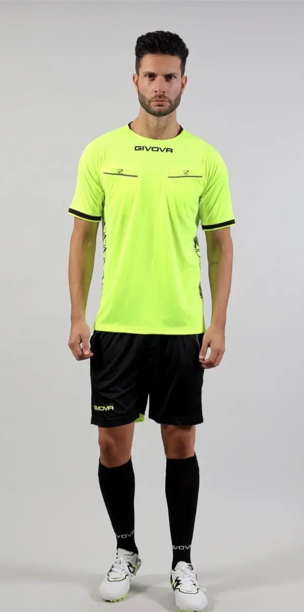 Scheidsrechter set, Givova, Kit Flag, /Fluo Geel/Zwart, maat L