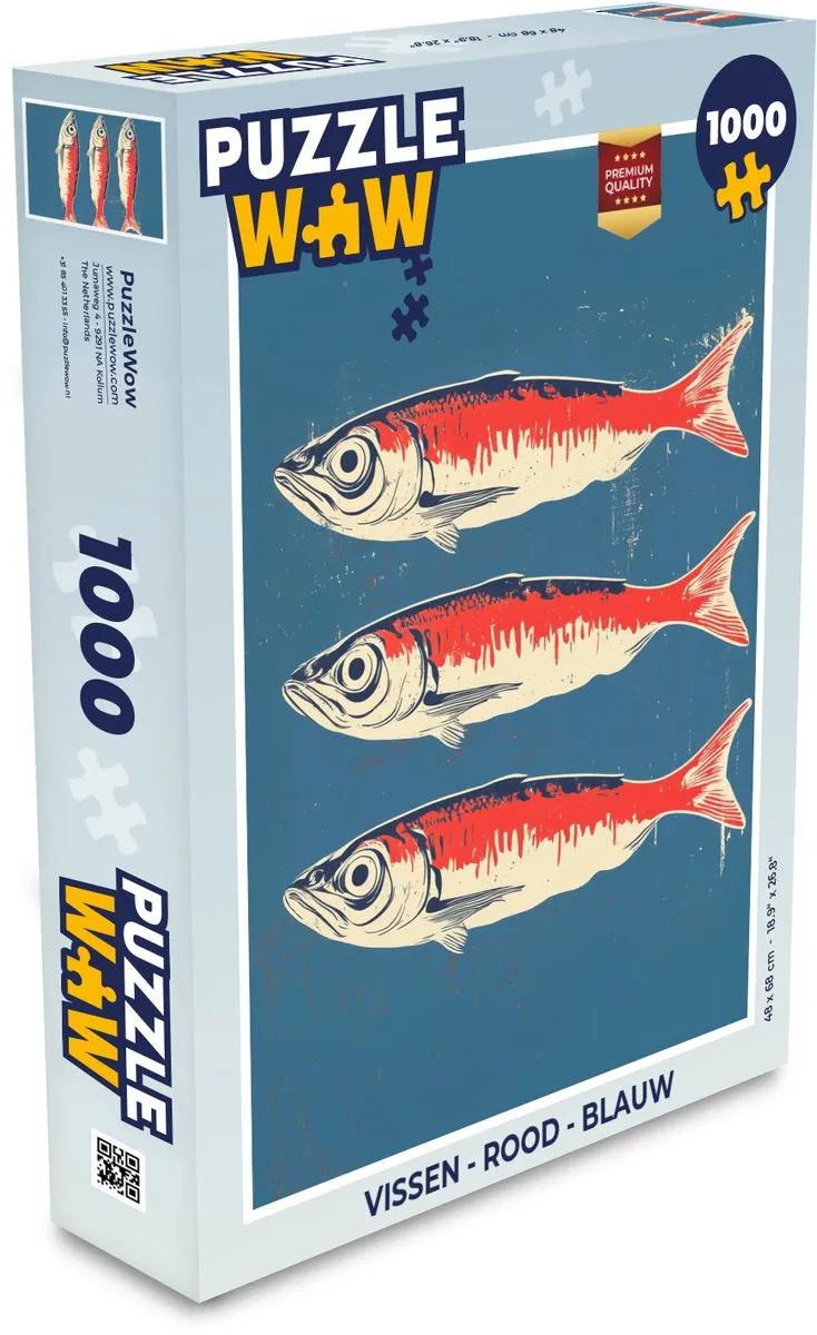 PuzzleWow Vissen Legpuzzel 1000 Stuks