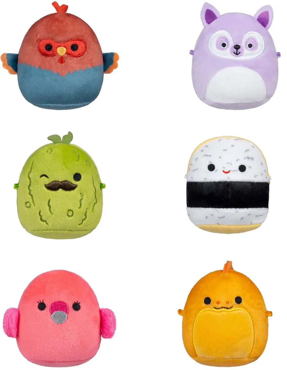 Squishmallows 6-Pack Pluche Knuffels - Multicolor