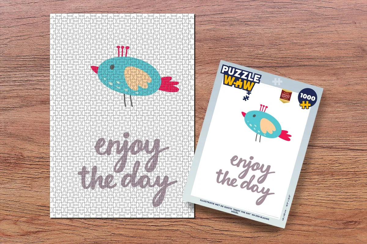 PuzzleWow Legpuzzel 1000 Stuks - Enjoy the day - Multicolor