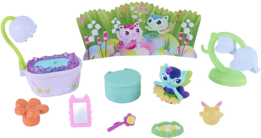 Spin Master Gabby's Dollhouse Fairylandia Mercat Badkamer - Meerkleurig - afbeelding 5 van 6