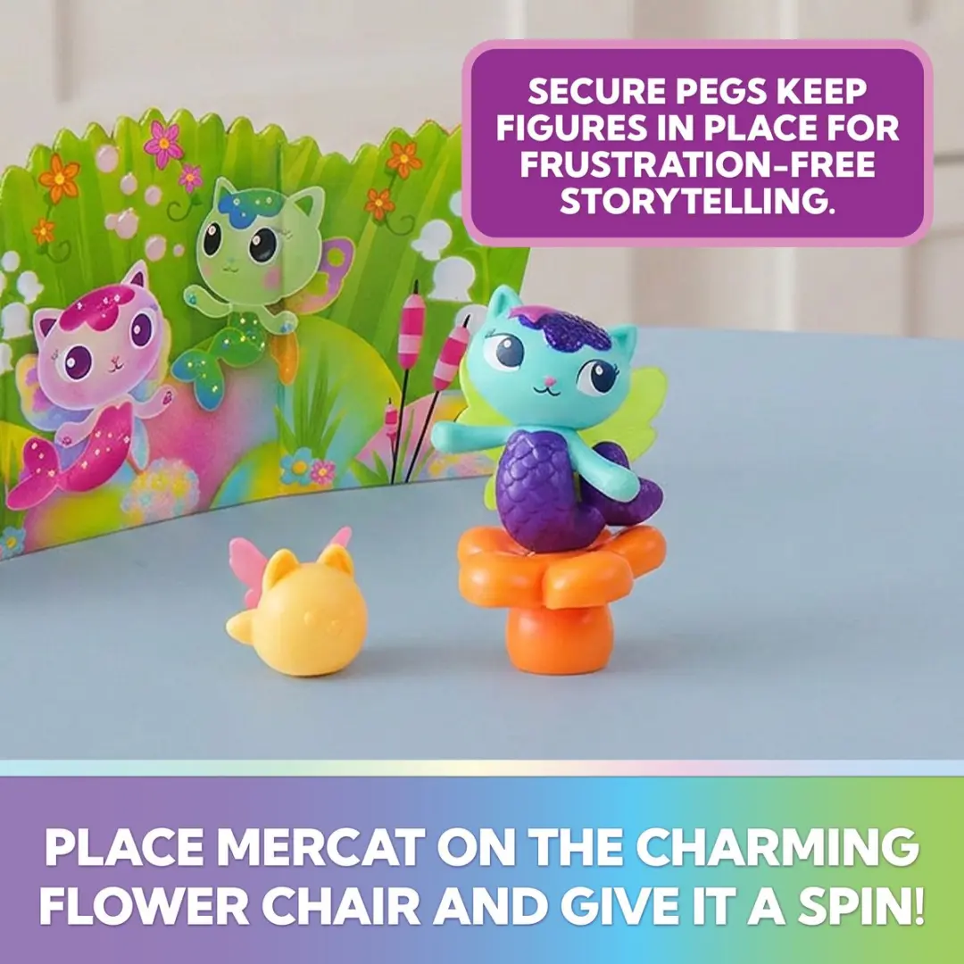 Spin Master Gabby's Dollhouse Fairylandia Mercat Badkamer - Meerkleurig - afbeelding 6 van 6