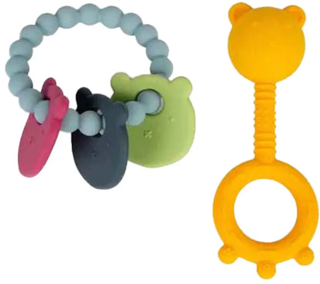 BIGJIGS Bijtringenset Beer 37017 - 2-delig - Multicolor