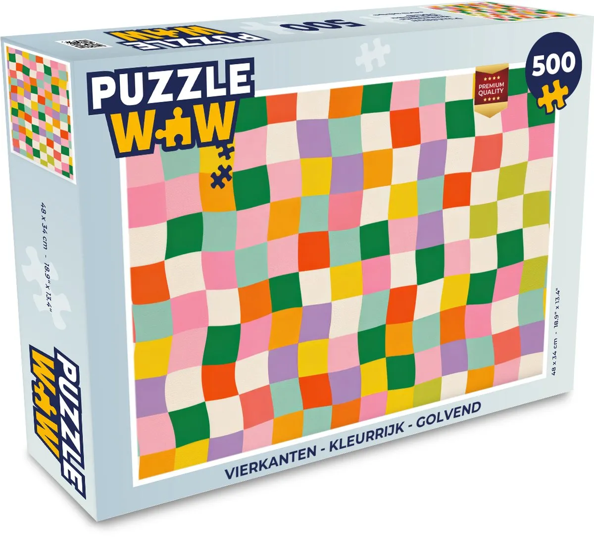 PuzzleWow Vierkanten Golvend Legpuzzel 500 Stuks