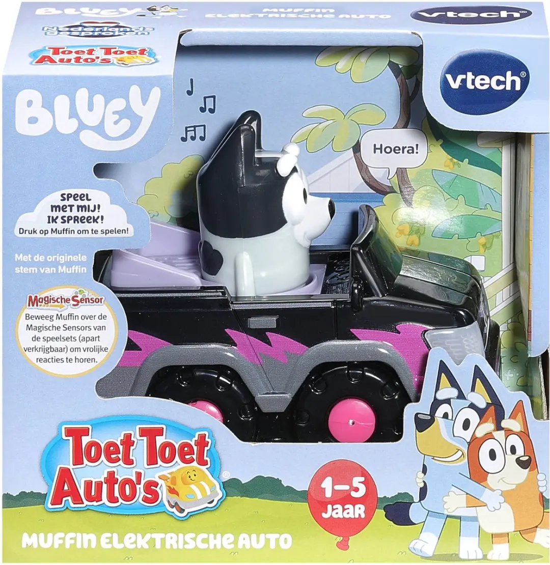VTech Toet Toet Auto's Bluey Muffin Elektrische Auto - Meerkleurig - afbeelding 2 van 4