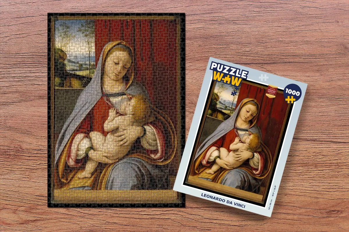 PuzzleWow Madonna and Child Legpuzzel 1000 Stuks - Multicolor