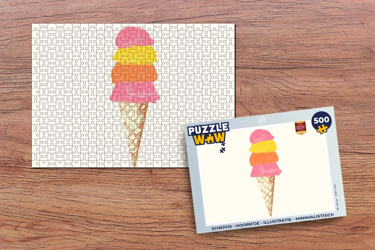 PuzzleWow Schepijs Hoorntje Legpuzzel 500 Stuks