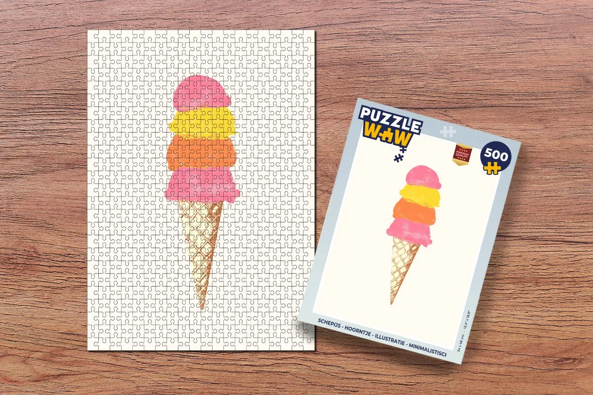 PuzzleWow Schepijs Hoorntje Legpuzzel 500 Stuks