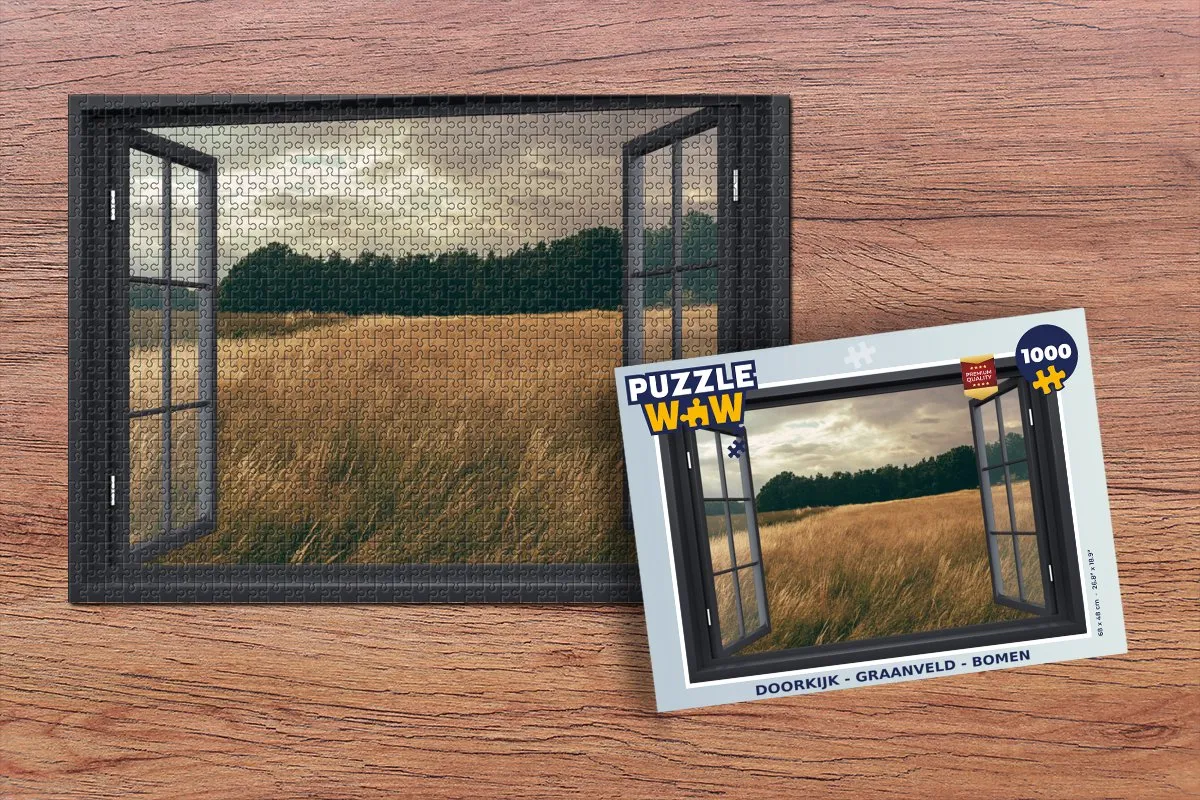 PuzzleWow Doorkijk Boom Legpuzzel 1000 Stuks - Multicolor