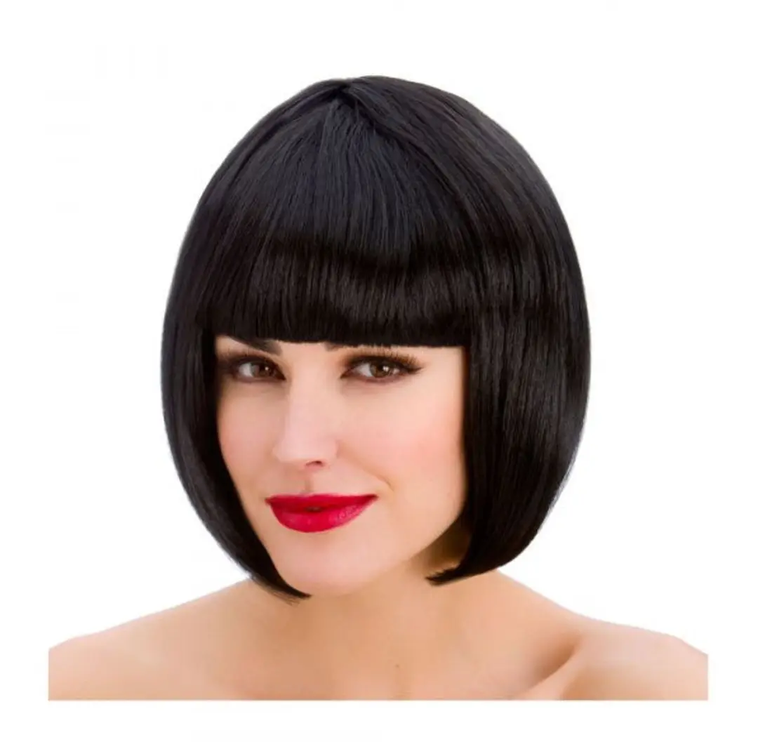 Mooie pruik Diva in de kleur zwart