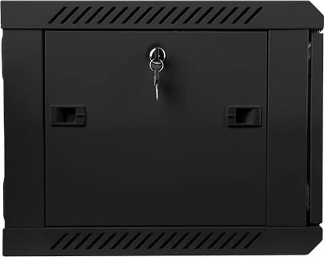 Lanberg 19 Inch Wandrack 6U 600x450mm - Zwart Glazen Deur
