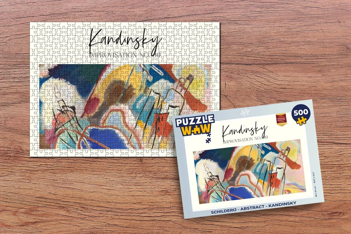 PuzzleWow Kandinsky Abstract Legpuzzel 500 Stuks - Multicolor