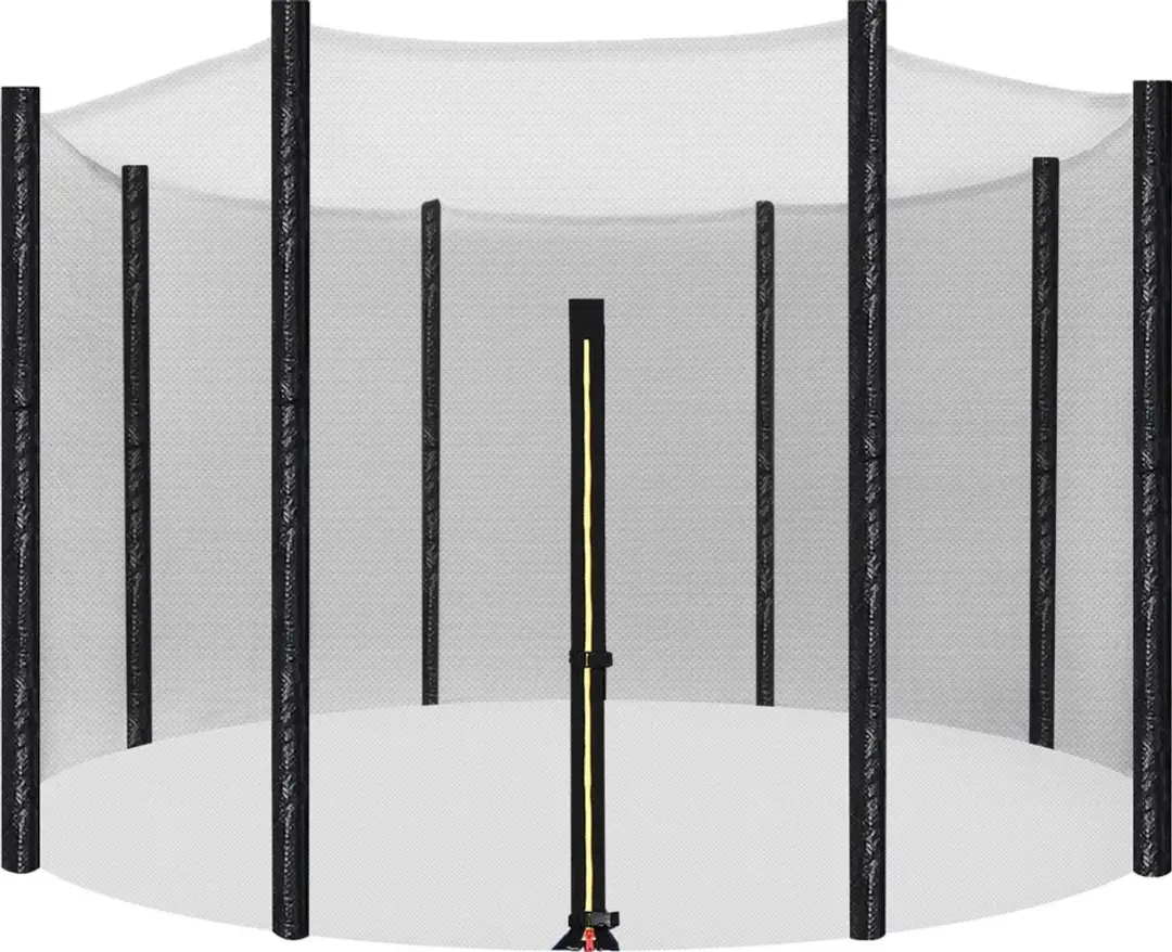 SONGMICS veiligheidsnet voor Ø 366cm trampoline 8 stangen reservenet rond besch