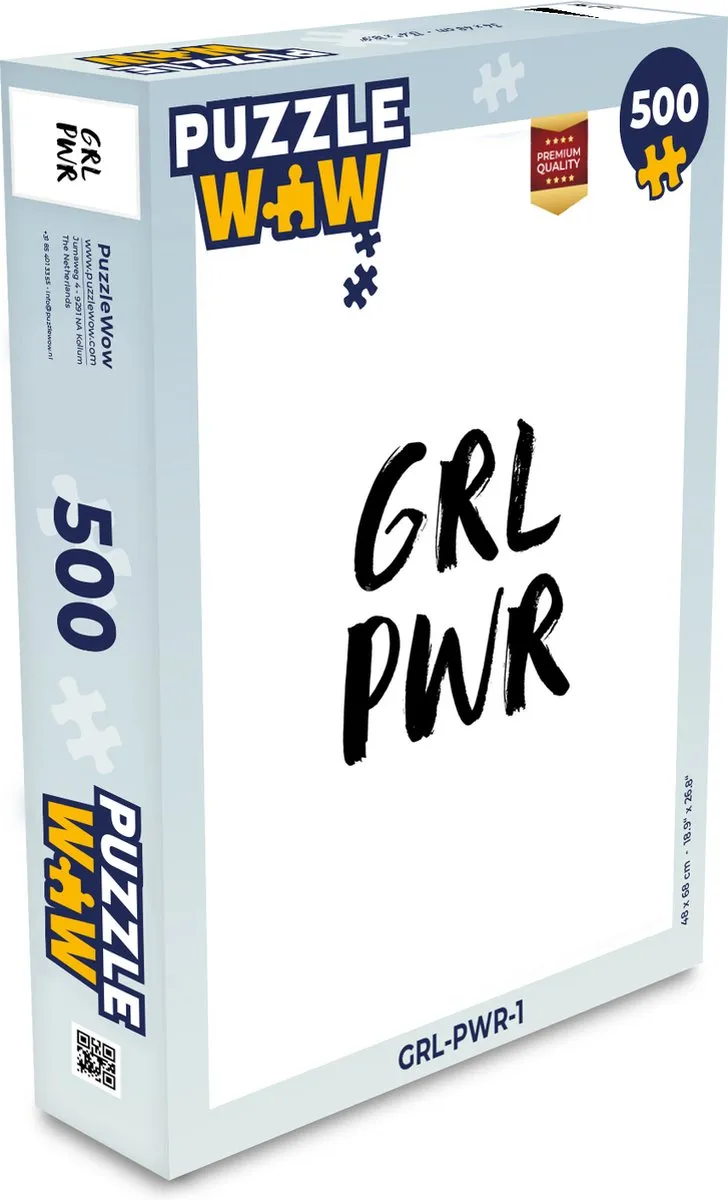 PuzzleWow Spreuken Meisjes Legpuzzel 500 Stuks - Multicolor