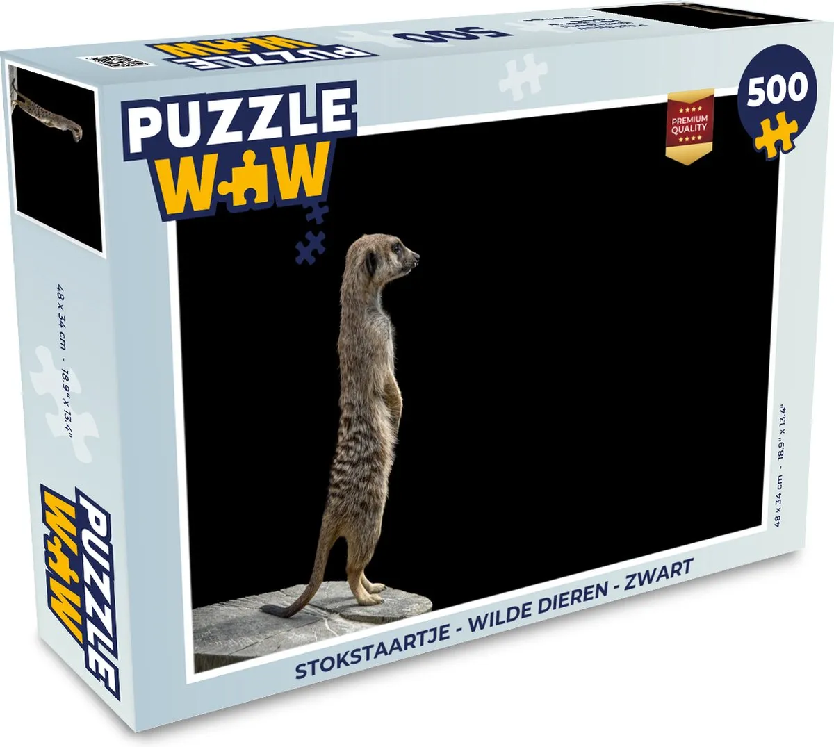PuzzleWow Stokstaartje Legpuzzel 500 Stuks