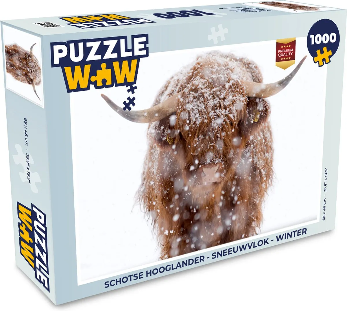 PuzzleWow Schotse Hooglander Legpuzzel 1000 Stuks