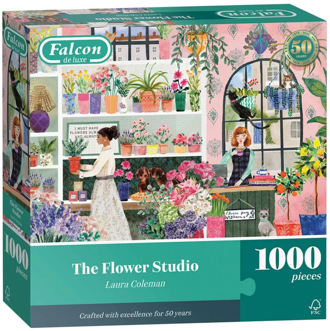 Jumbo Falcon Flower Studio Legpuzzel 1000 Stuks - Meerkleurig