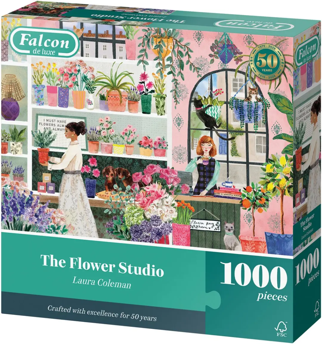 Jumbo Falcon Flower Studio Legpuzzel 1000 Stuks - Meerkleurig