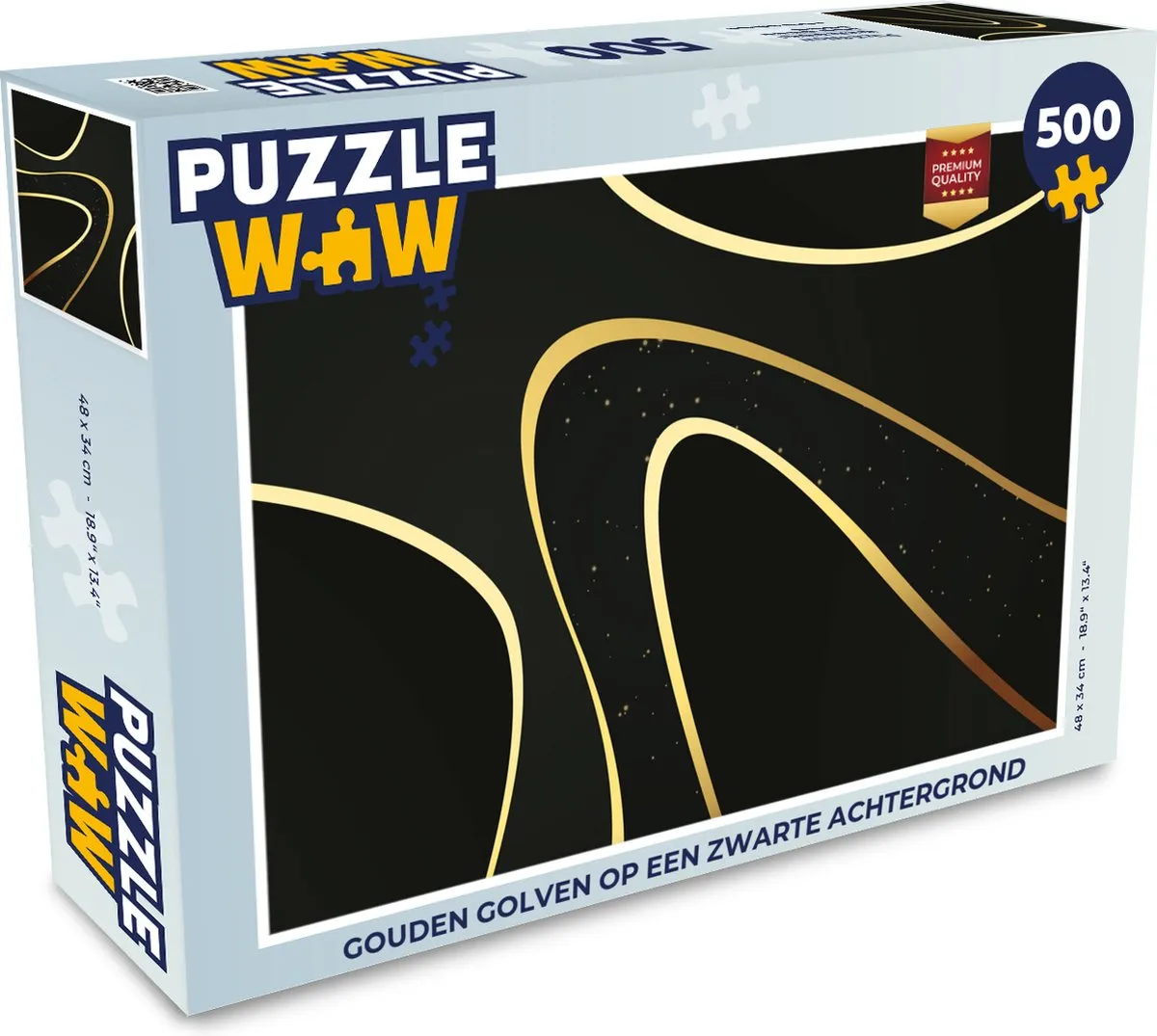 PuzzleWow Gouden golven Legpuzzel 500 Stuks - Multicolor