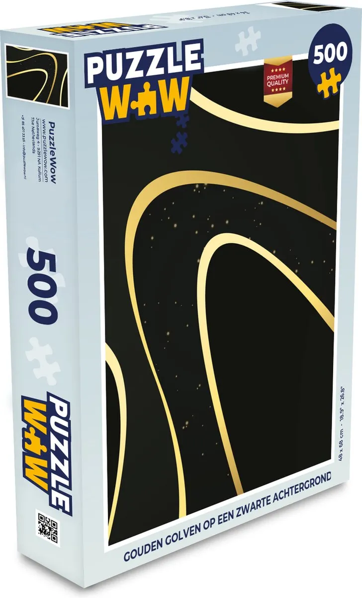 PuzzleWow Gouden golven Legpuzzel 500 Stuks - Multicolor