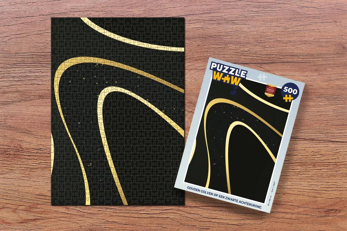PuzzleWow Gouden golven Legpuzzel 500 Stuks - Multicolor