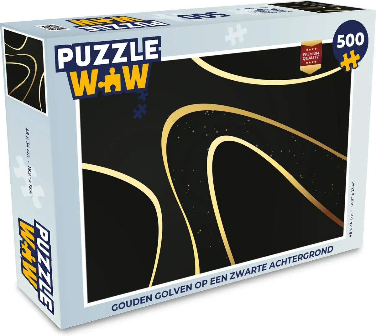 PuzzleWow Gouden golven Legpuzzel 500 Stuks - Multicolor